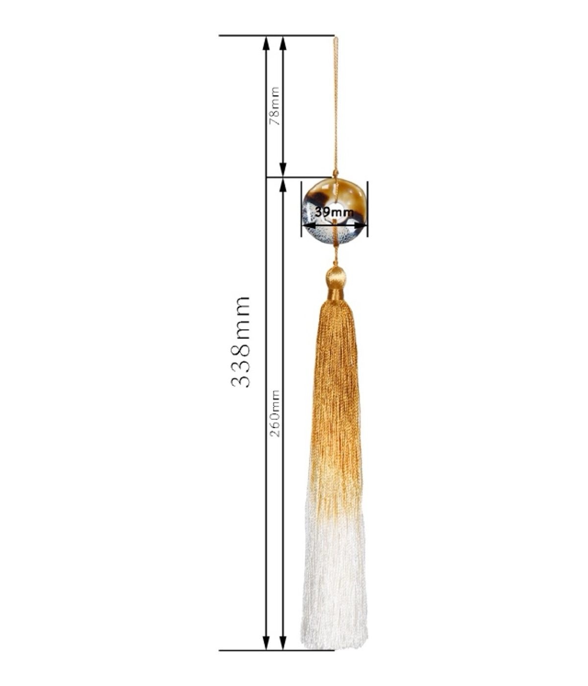 Kleine Quaste WKY8057D — Maßzeichnung