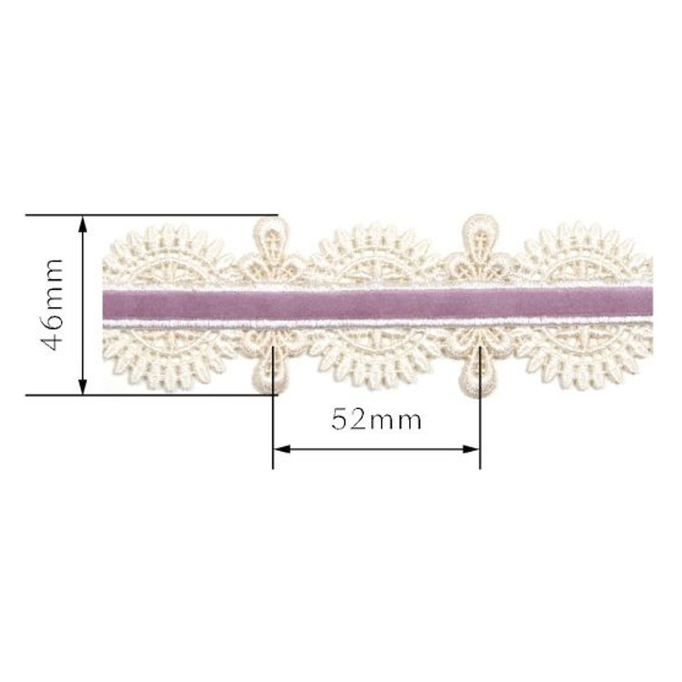 Decorative tape Y8135B — Dimensions diagram