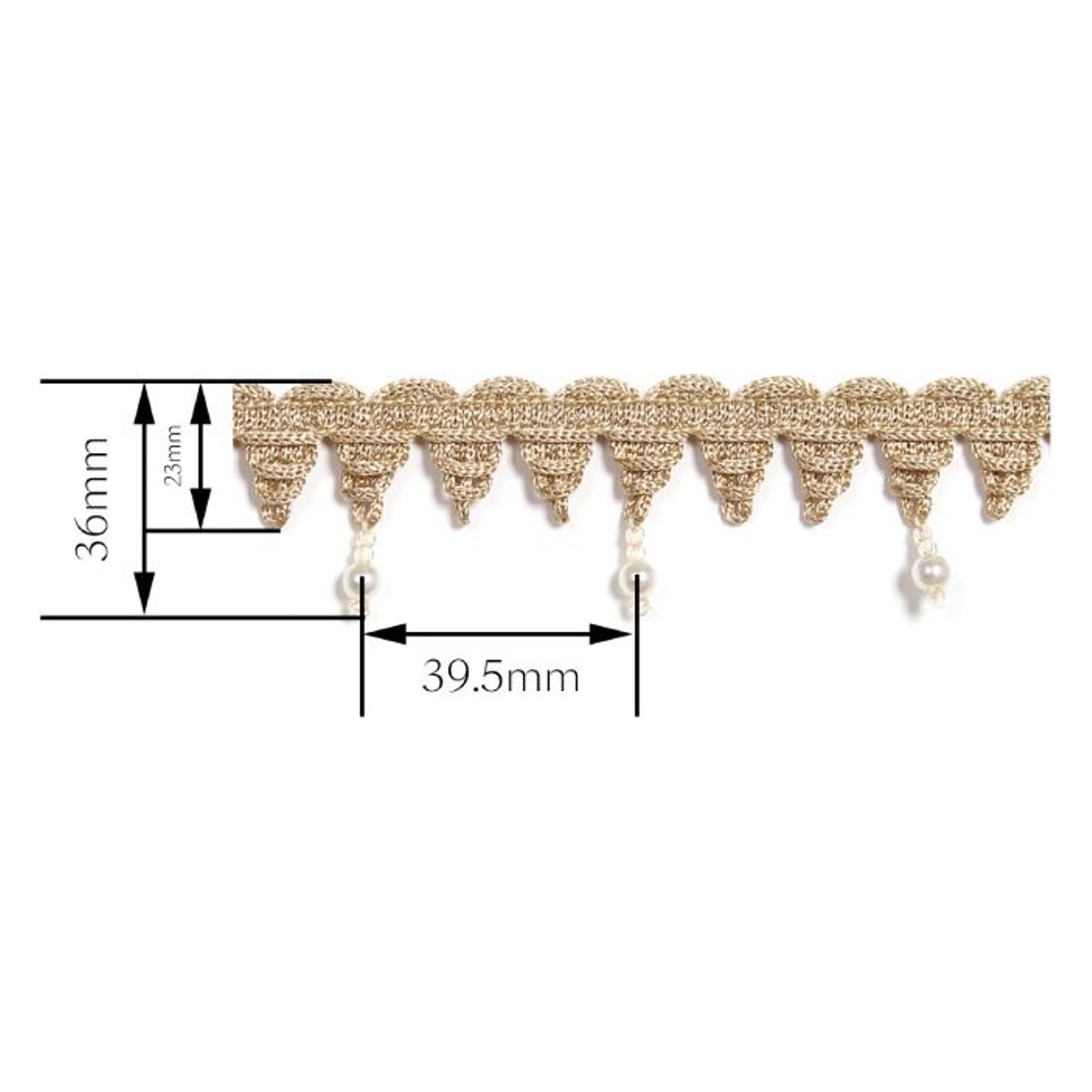 Tassel trim AT1264A — Dimensions diagram