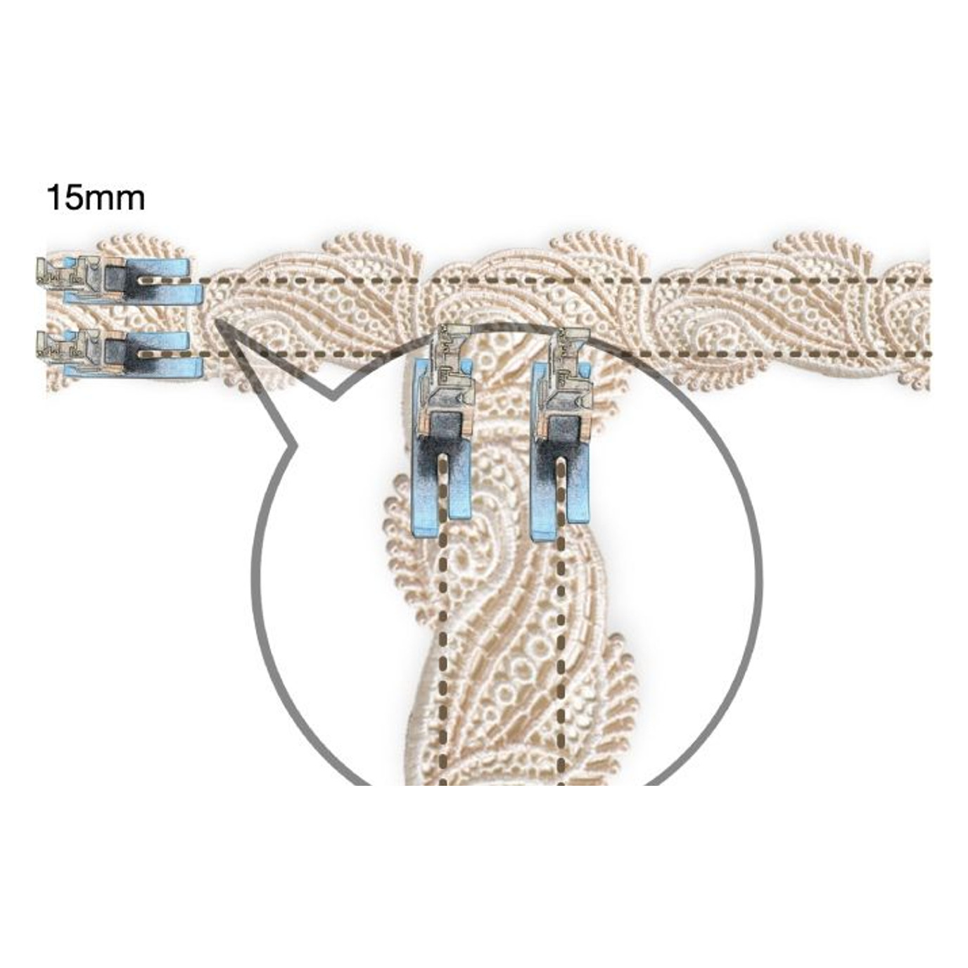 Dekorband CM8135A — Nähschema