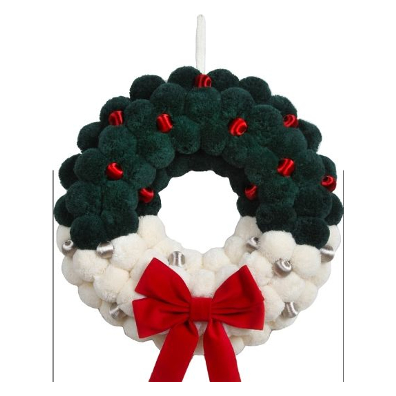 Dekorativer Weihnachtskranz 37 × 37 cm — Maßzeichnung