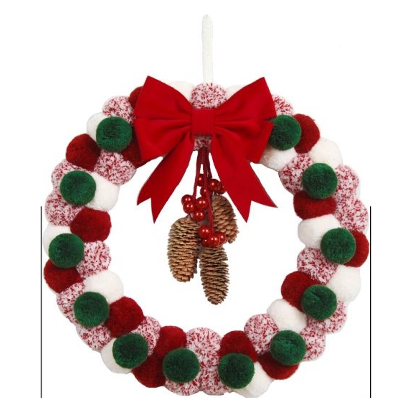 Dekorativer Weihnachtskranz 39 × 39 cm — Maßzeichnung