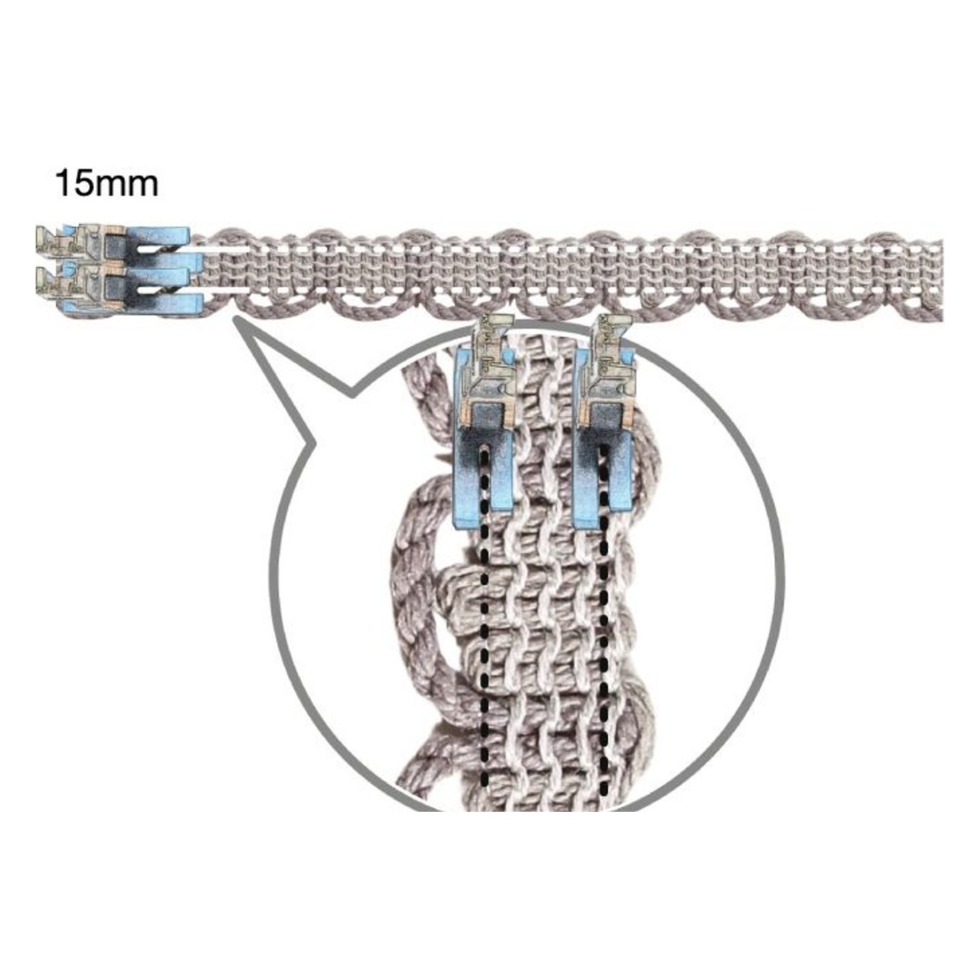 Textured decorative tape — Sewing diagram