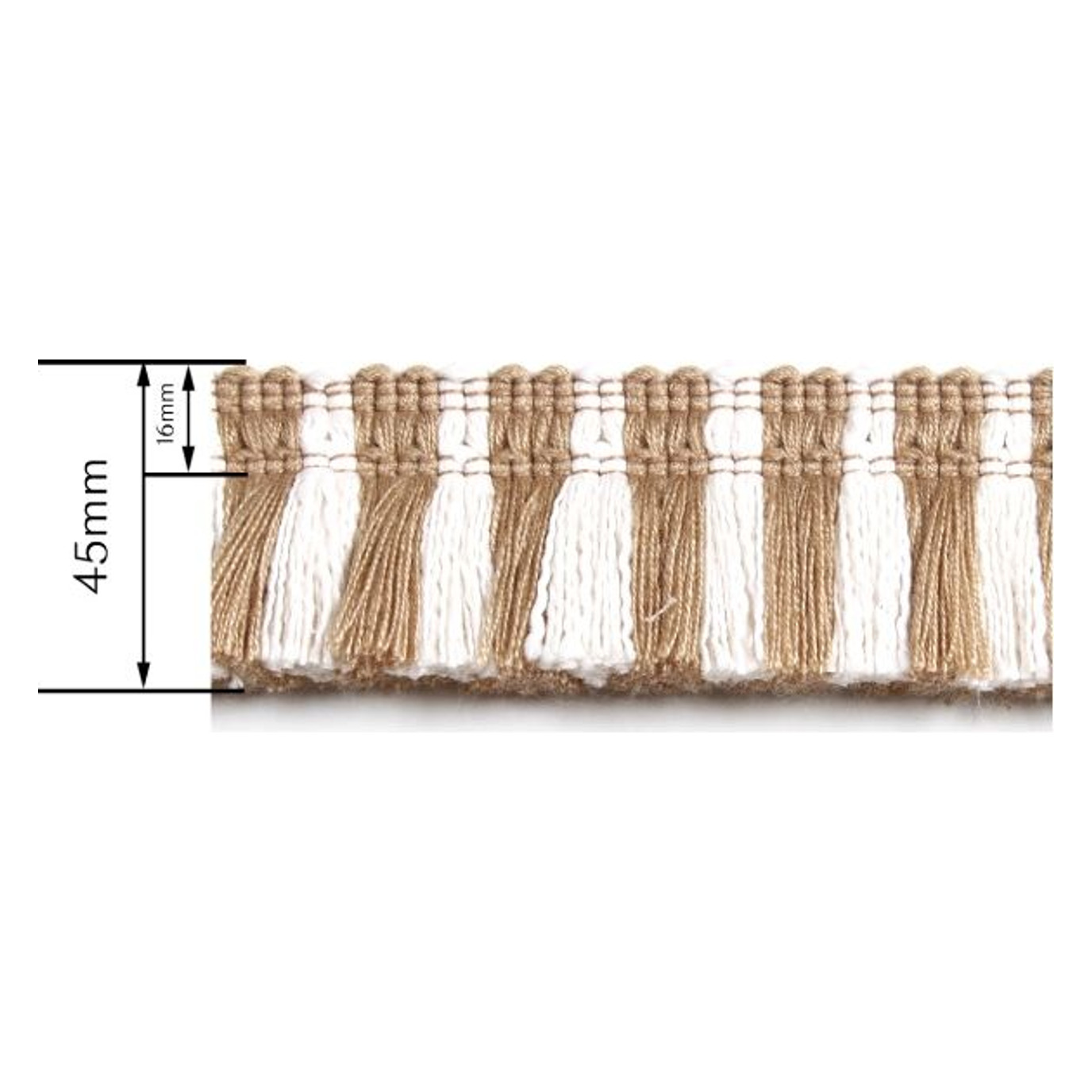 Two-tone fringe — Dimensions diagram