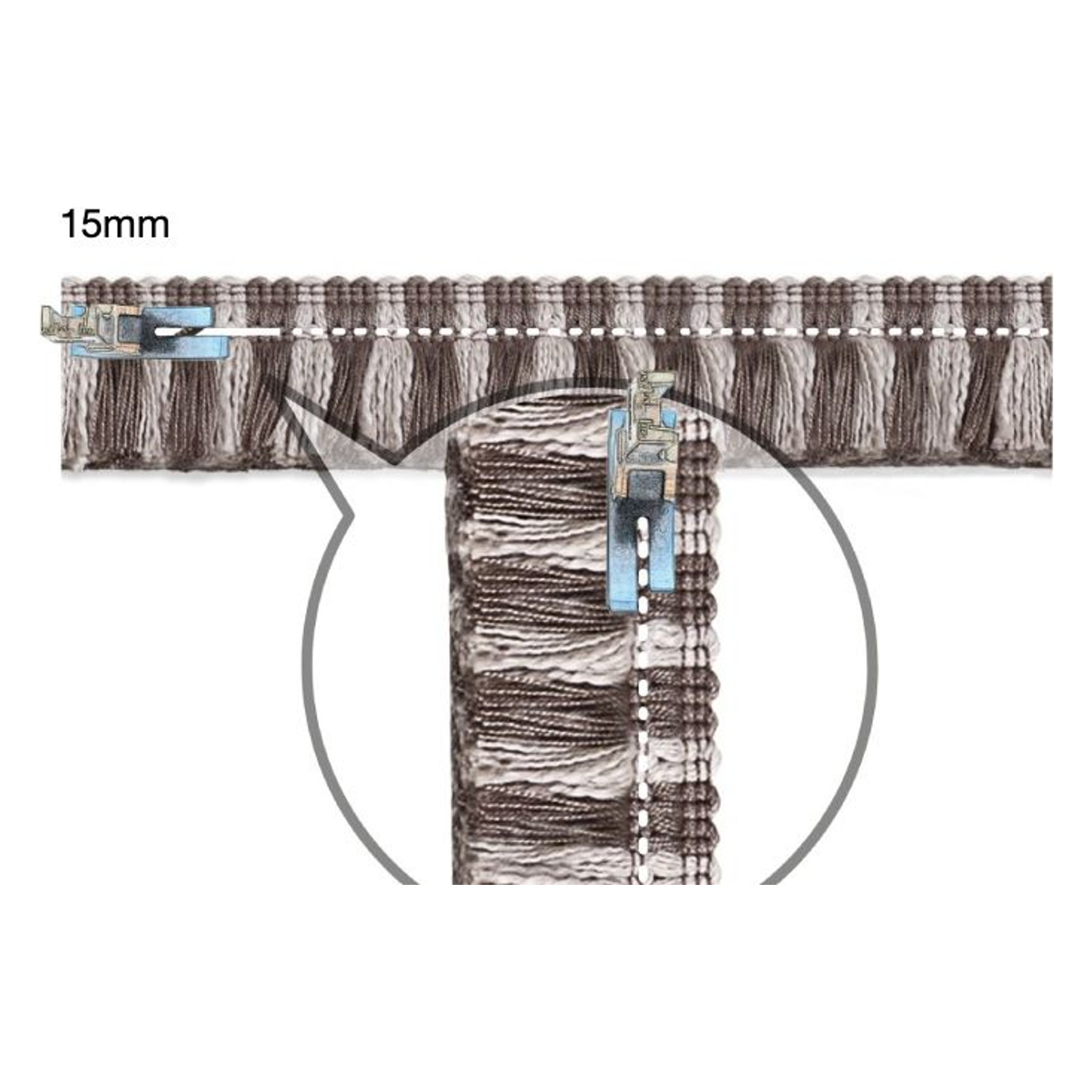 Two-tone fringe — Sewing diagram